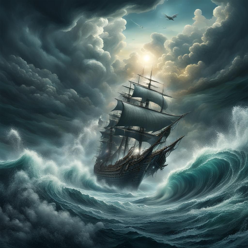 Sea God vs. Sky God: Epic Digital Painting