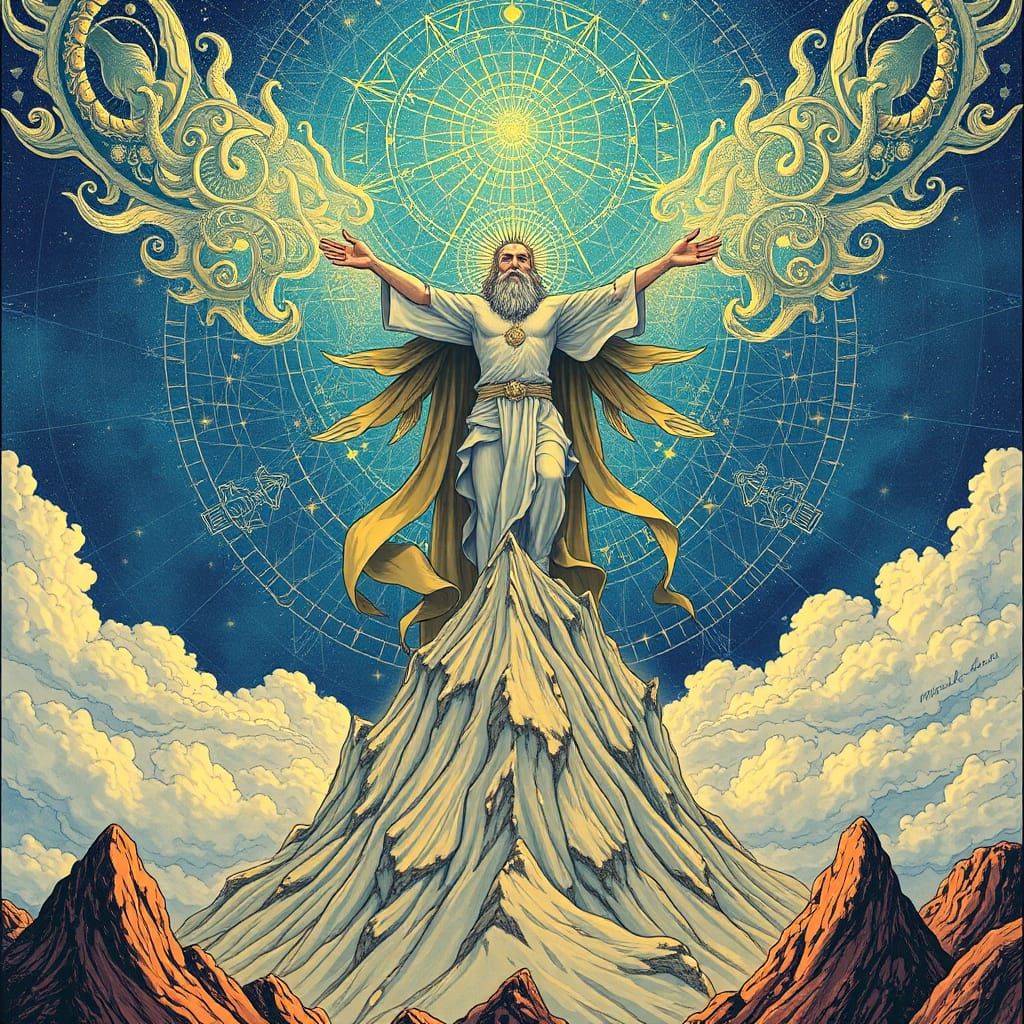 Metatron in Divine Light, Inspired by Beksiński
