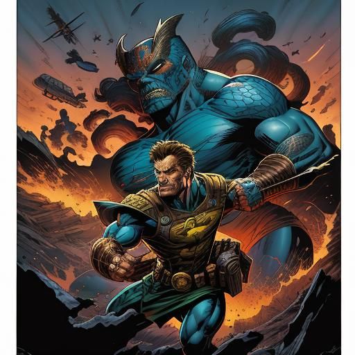 Legend Illustration in Comic Book Art Style