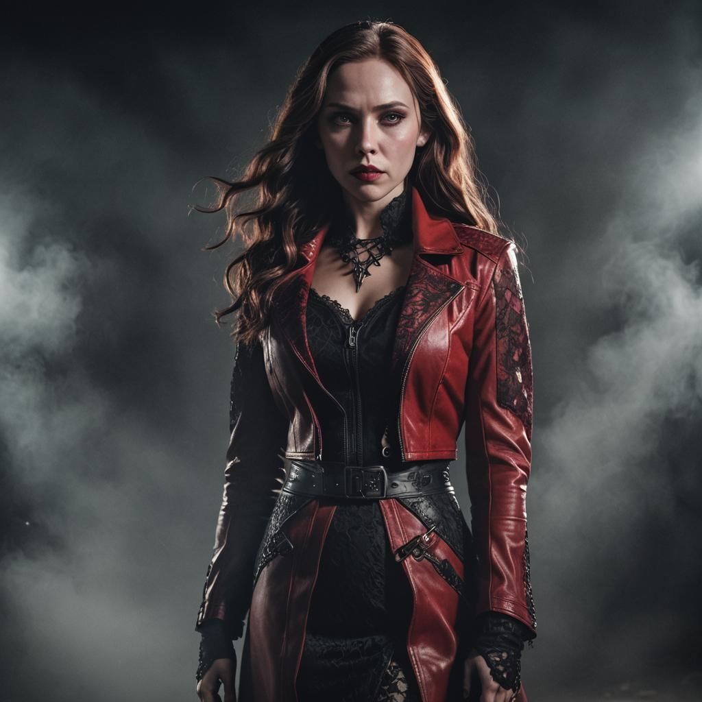 Scarlet Witch in Vogue-Inspired Fashion Portrait