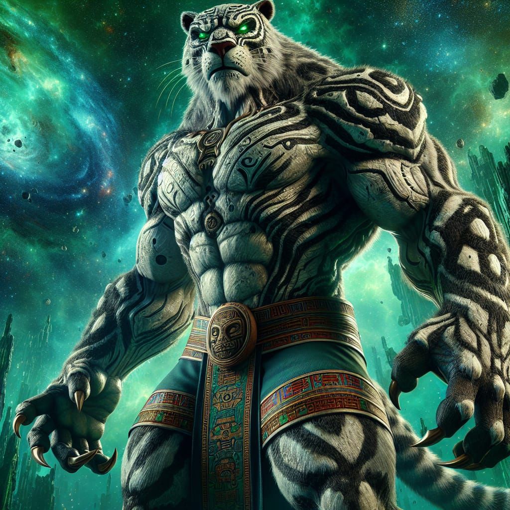 Mayan Werejaguar in Space Concept Art