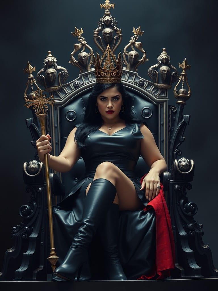 Majestically Regal Portrait of an Enraged Queen