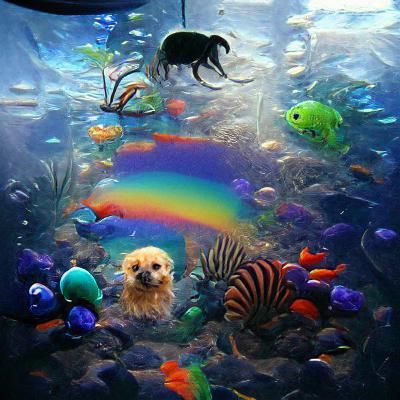 Underwater Rainbow Reflection