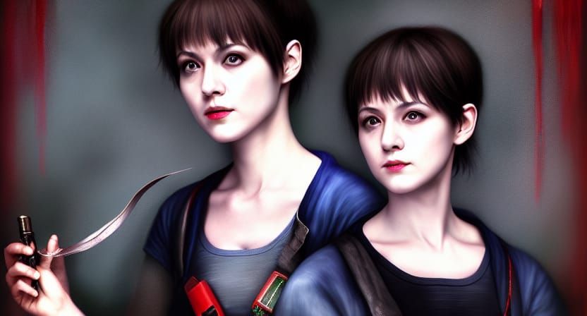 Rebecca Chambers as Jiangshi: Photorealistic Detailed Painti...