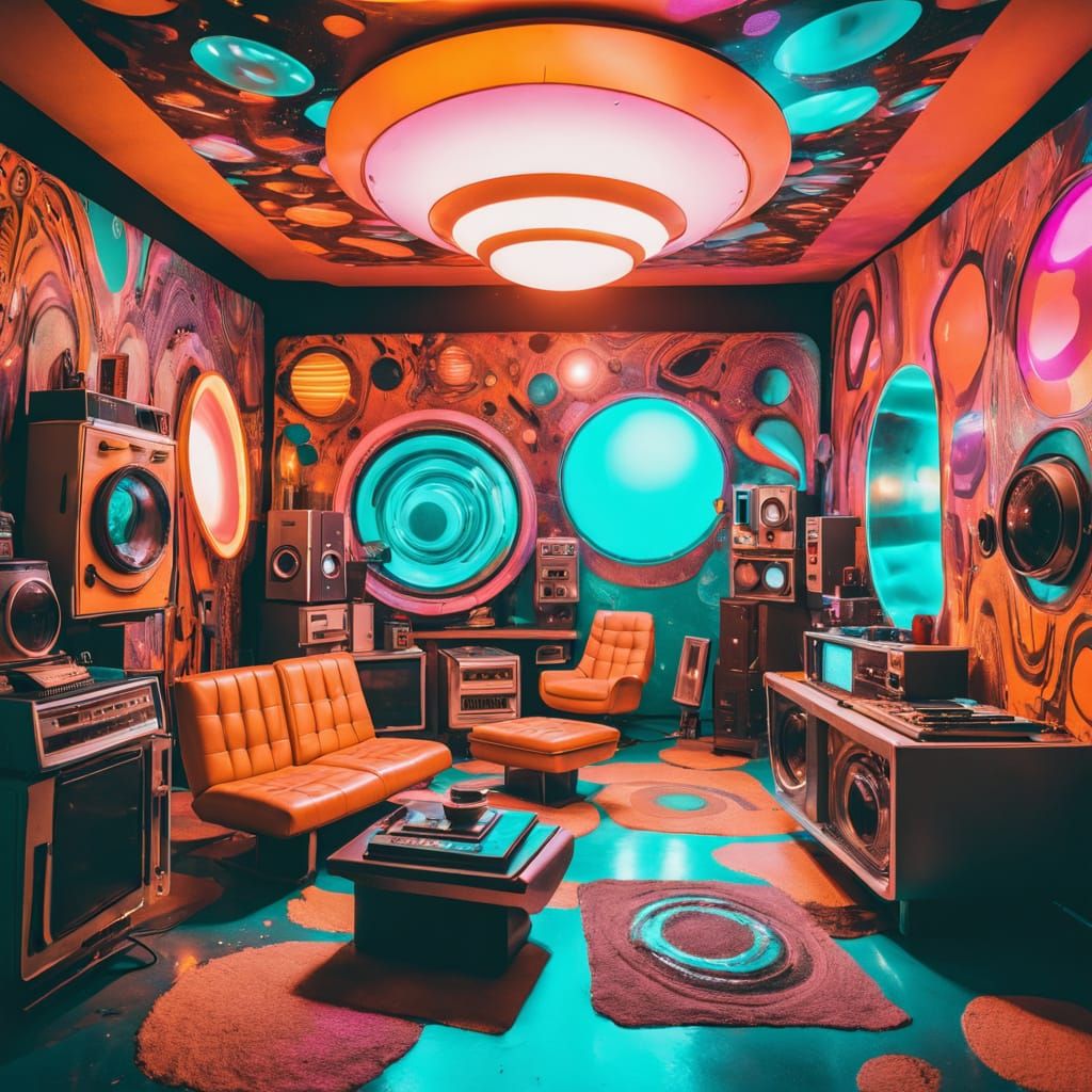 A 1960s psychedelic artist studio