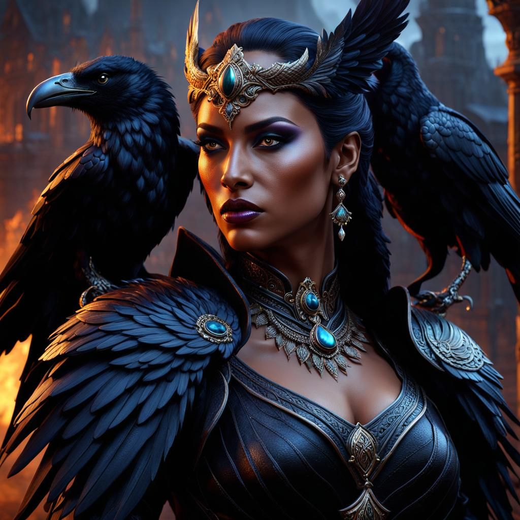 Naberius: Valiant Marquessa of Hell in Ethereal Fantasy Art