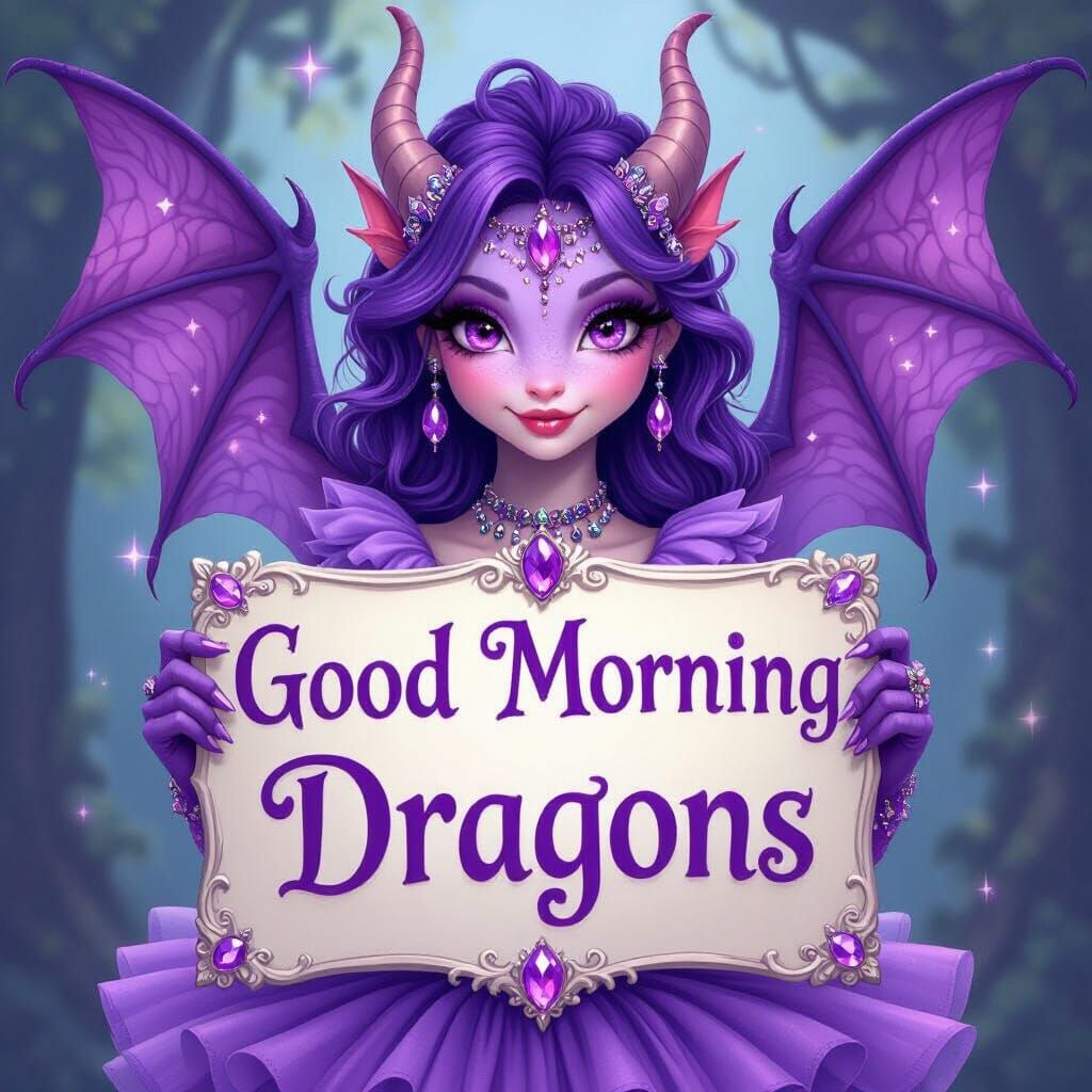Whimsical Purple Dragon Welcomes Dragons