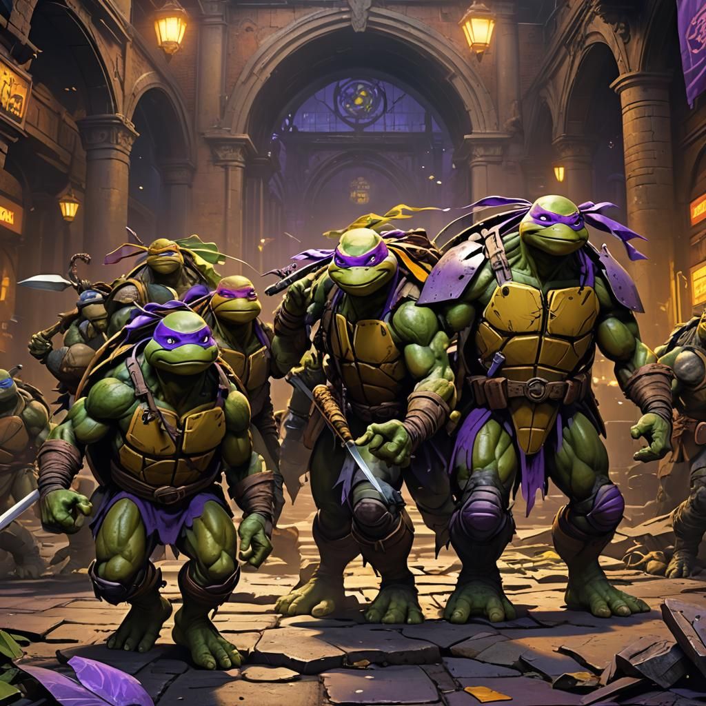 TMNT Dark Fantasy Concept Art in 8K Resolution