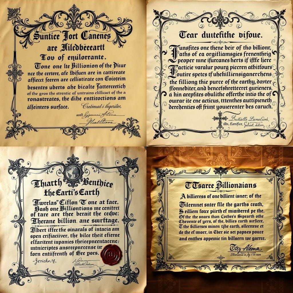 Renaissance Certificate for Owning Earth's Surface