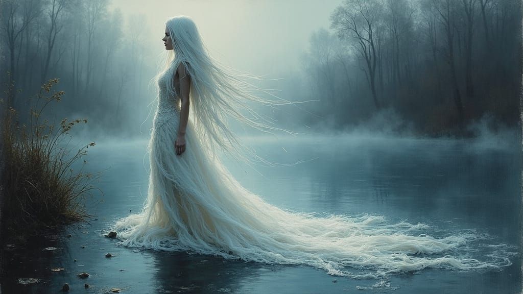 Lady of the Lake: Nightmarish Impasto Painting