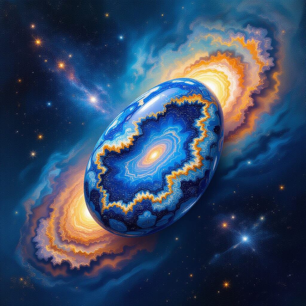Celestial Cosmic Jasper Abstract Art
