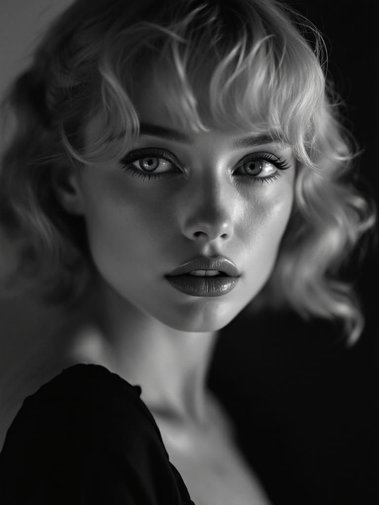 Post-Apocalyptic Pin-Up in Monochromatic Stillness