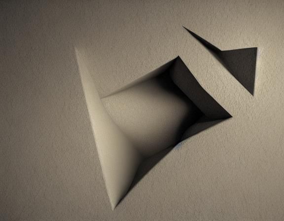 Surreal Doorway in Shadowy Hallway, Digital Art