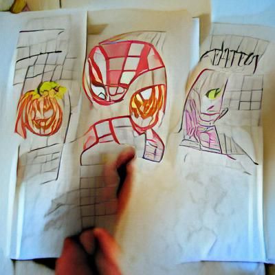 Marvel Comics Child's Drawing: Cheater, Pumpkin Eater