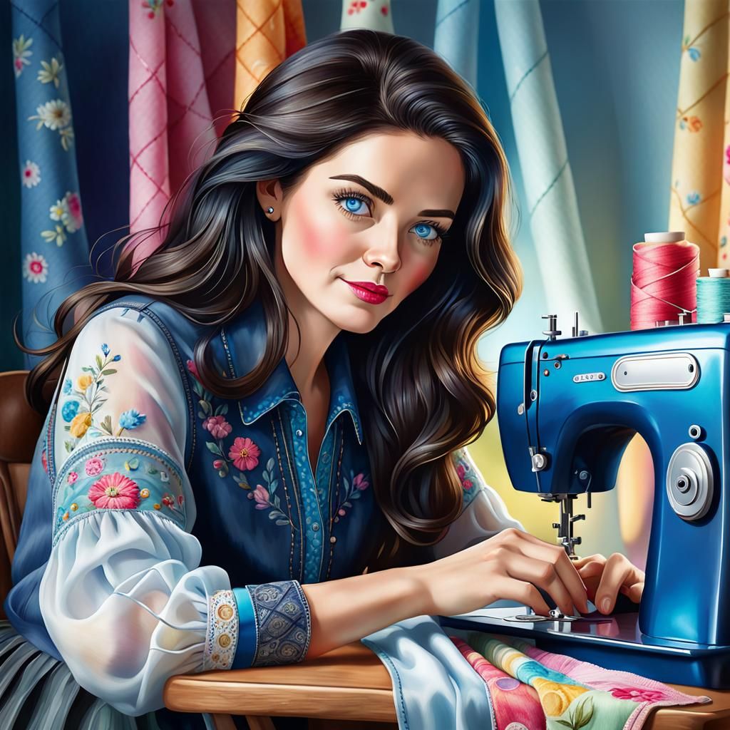 Sewing lady