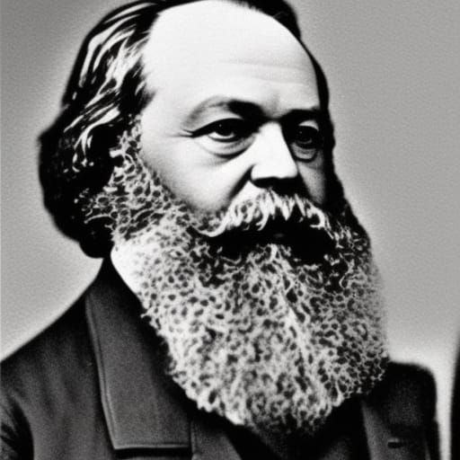 Iconic Portrait of Karl Marx