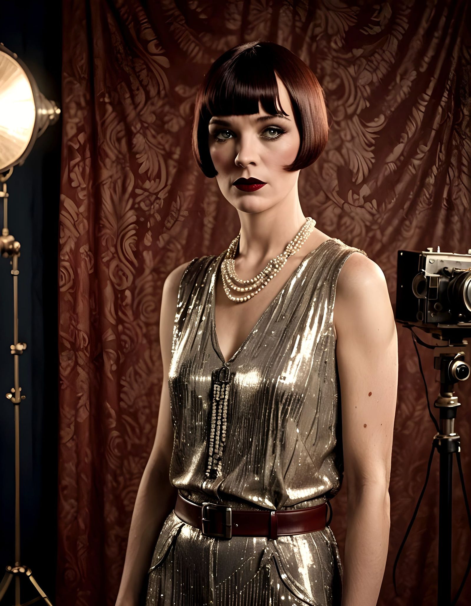 1920s Silent Film Star in Hyperrealism