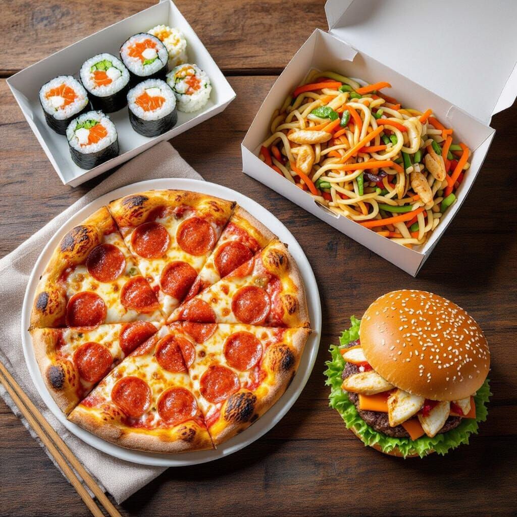 Rustic Feast: Top-Down Food Photography