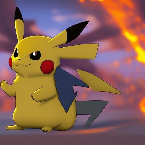 Pokemon Pikachu Mixup in Detailed Digital Art