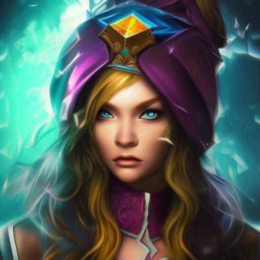 Detailed Crystal Wizard Concept Art in Hyperrealism