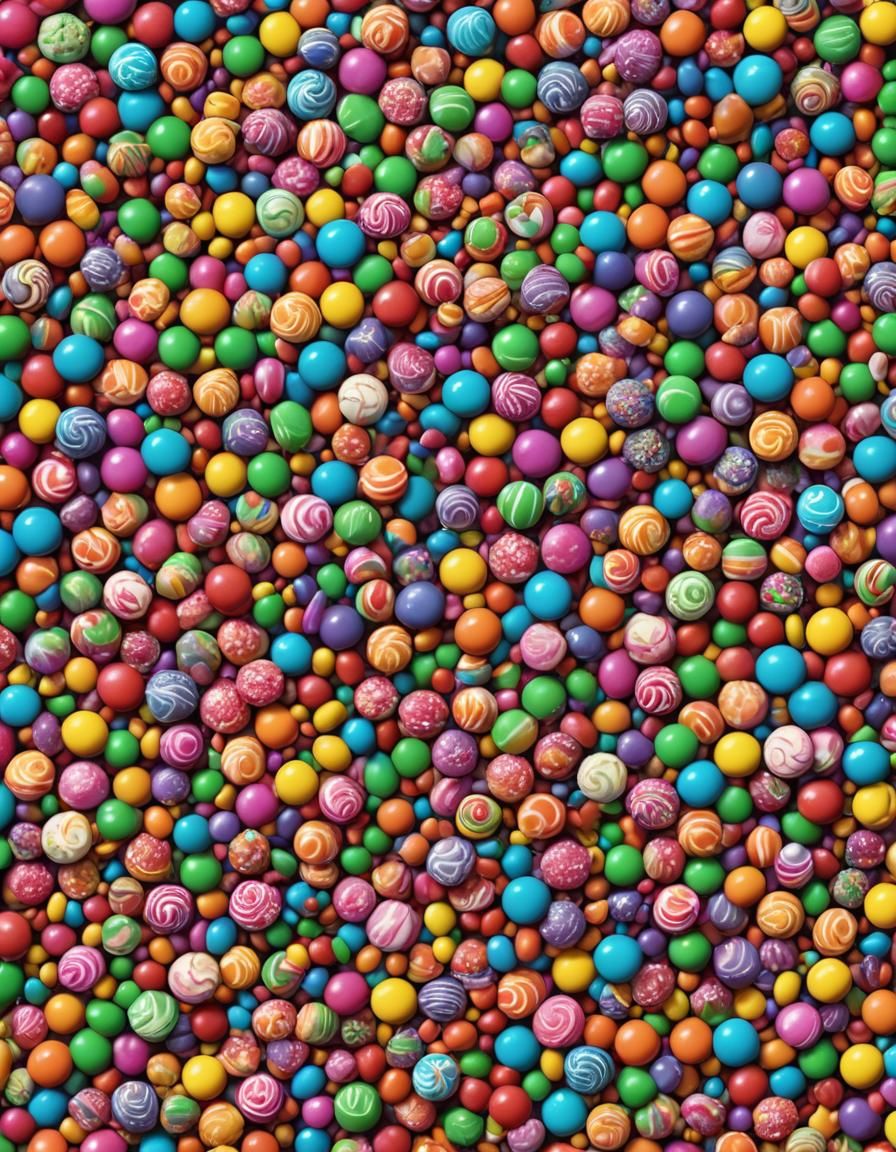 Colorful Candy Explosion in Detailed 8k Resolution