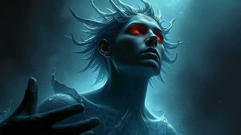 Ethereal Being Rising: Dreamlike Digital Portrait