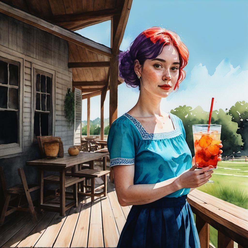 Elegant Watercolor Portrait