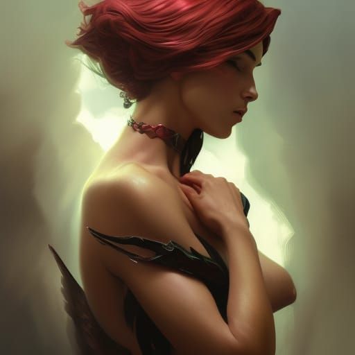 Demonic Lilith Portrait in Trending Art Style