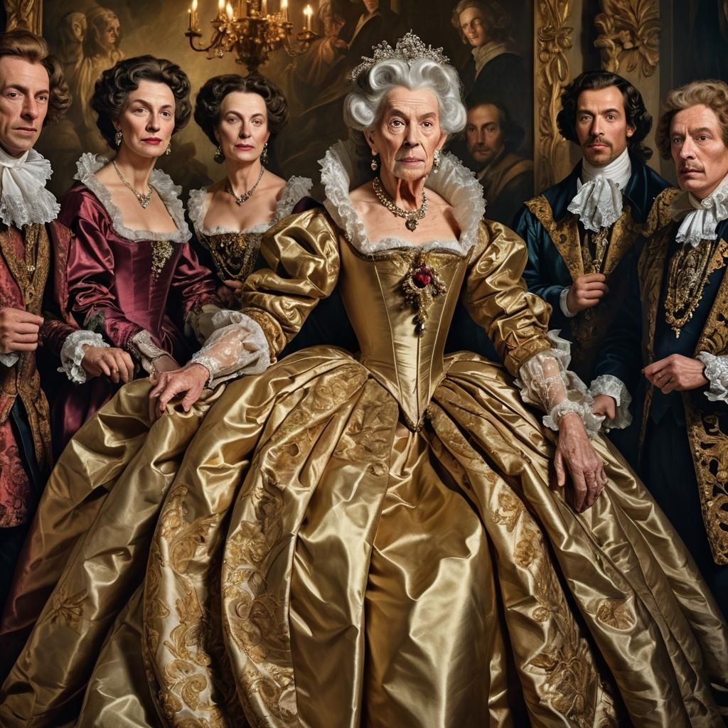 Baroque Portrait of Transvestite in Van Dyck Style