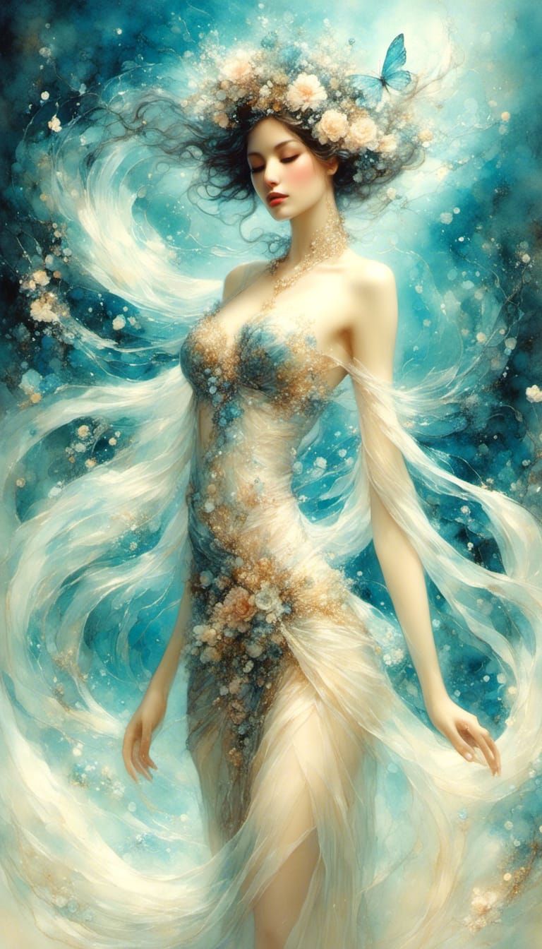 Lora:Elven-Style+Fairy-Inks+Stained Glass Wonder ~ Breeze