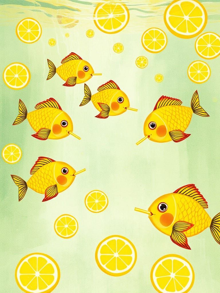 Enchanting Whimsical Watercolor Illustration of a Vibrant Le...