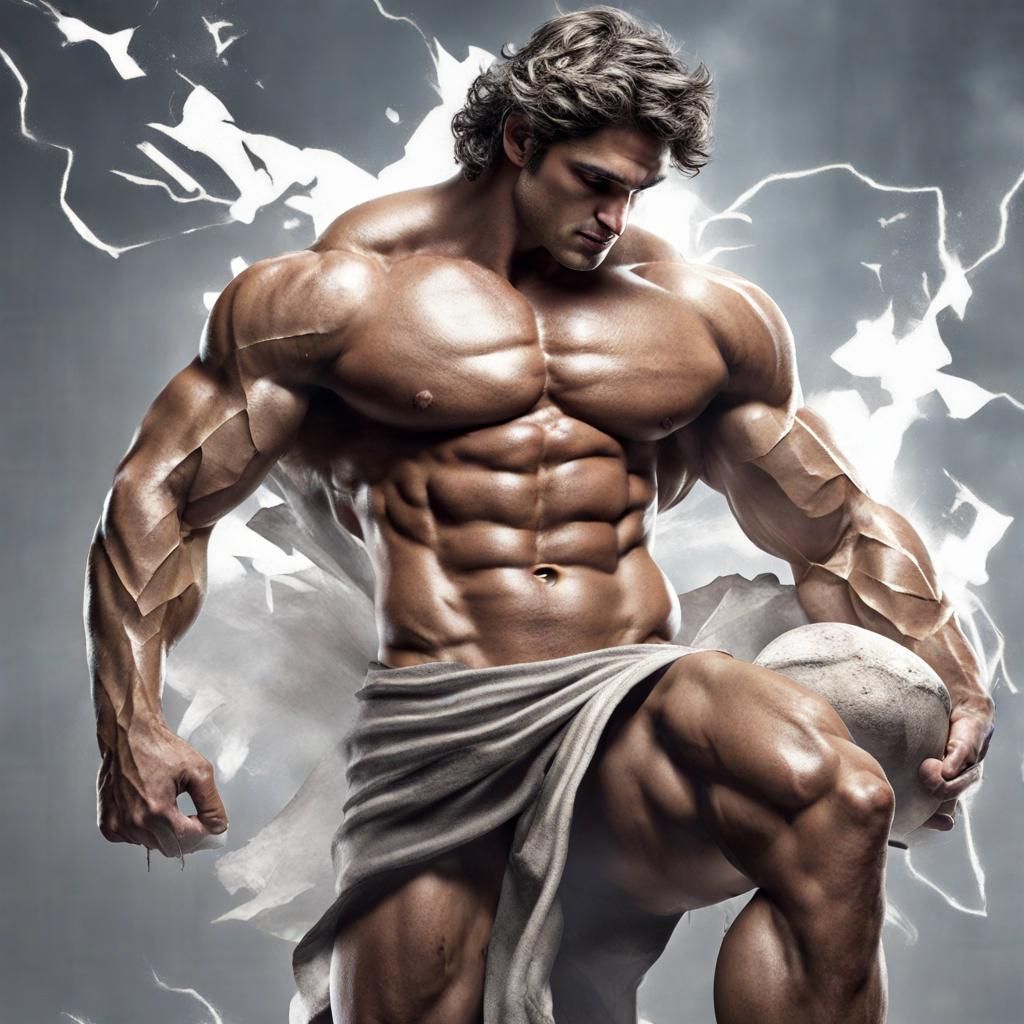 Ripped Greek God Sculpture