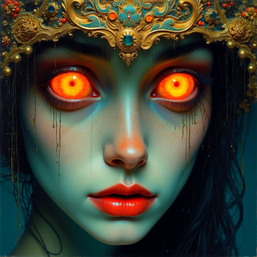 Ethereal Visionary in Cosmic Horror Style