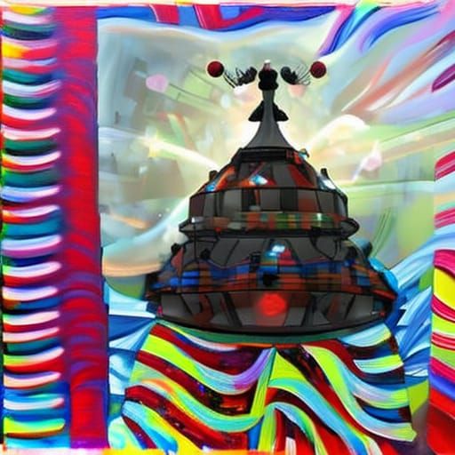 Trippy Candy Cane Lilacs in DMT Art Style