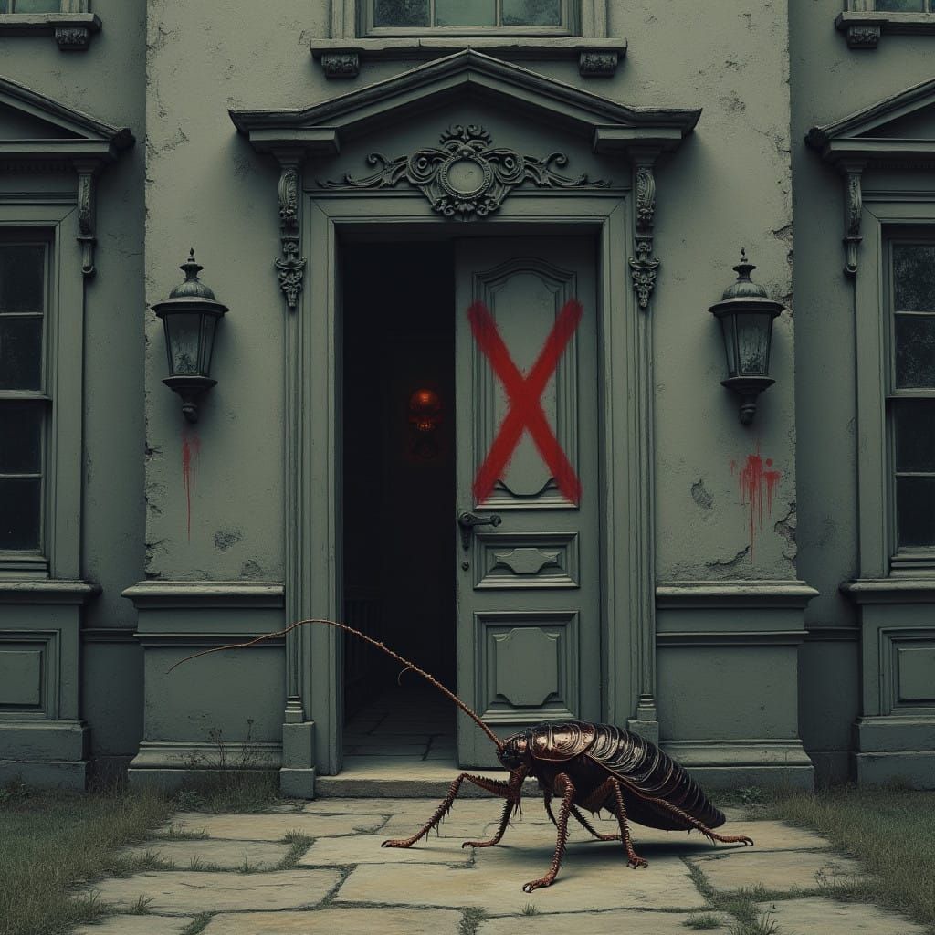 Eerie Victorian Mansion in Dark Gothic Style