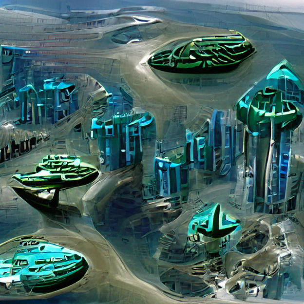 Futuristic Romulan City on Apnex Sea Coast