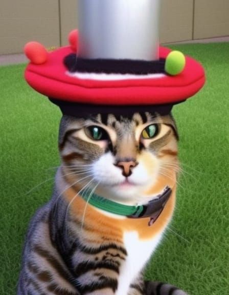 Funny Cat in Ridiculous Hat Meme