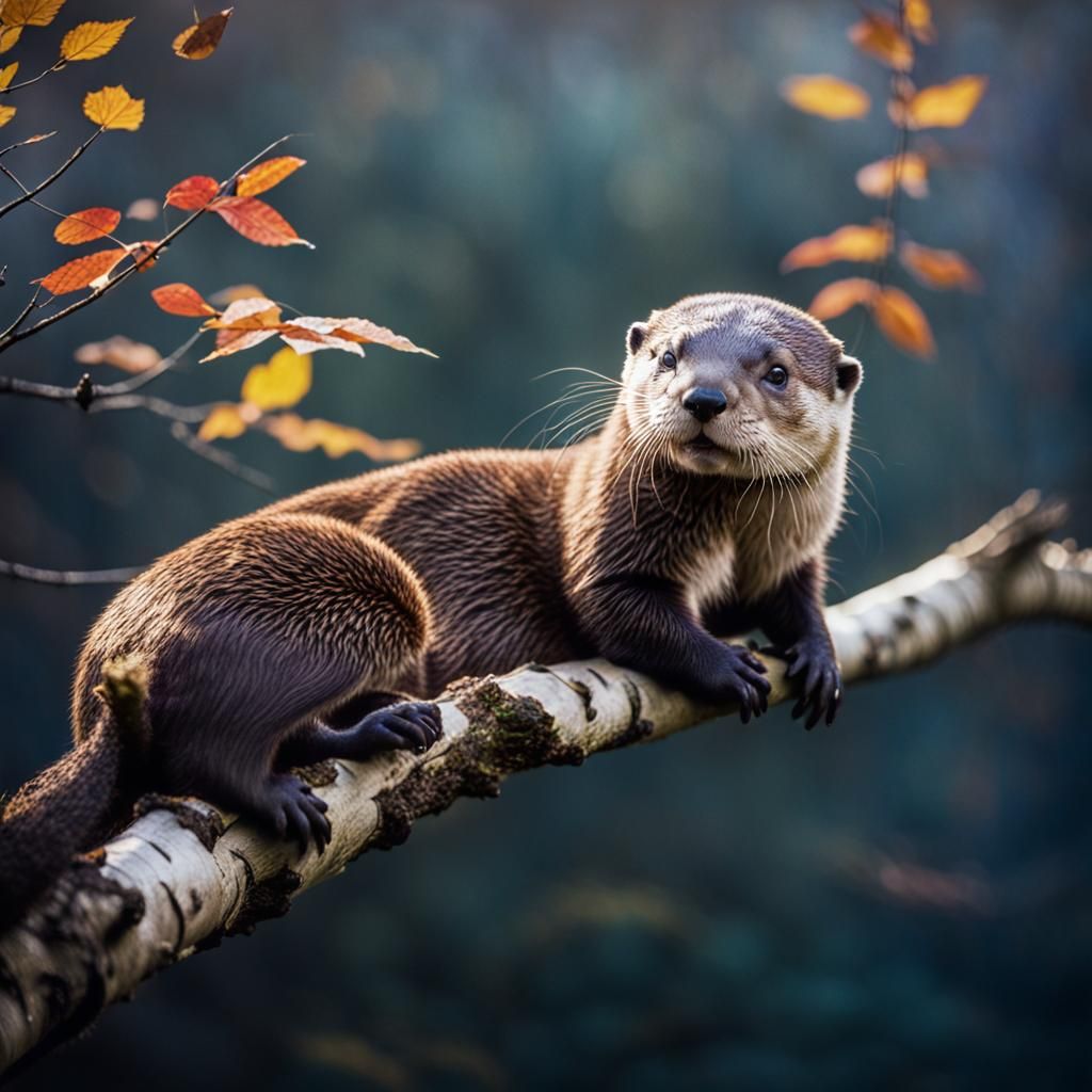Otter's Autumn Burrow: A Cinematic Masterpiece