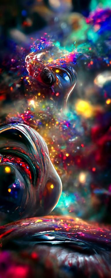 Hypnotised by the colourful galaxies in an ever expanding universe