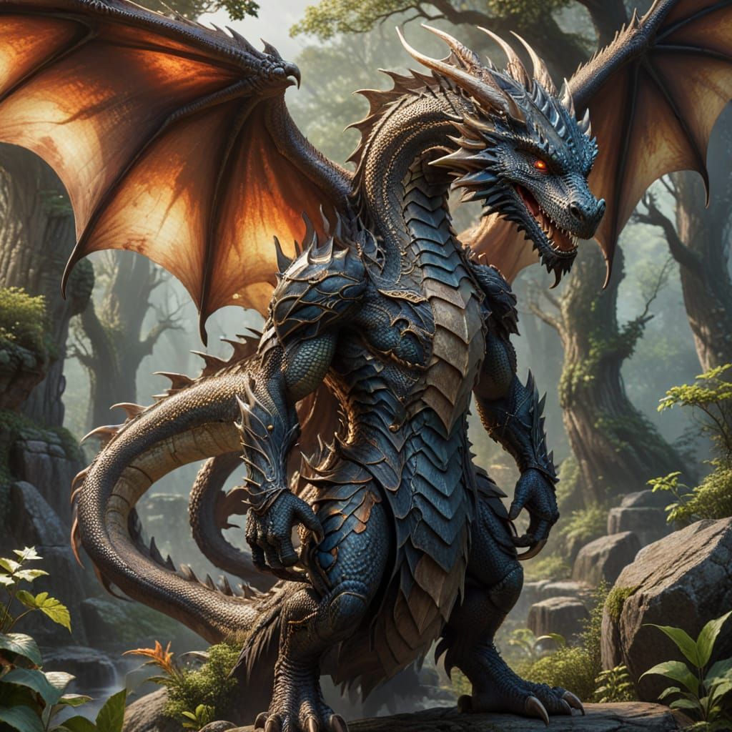 A Beautiful Dragon Generated by AI