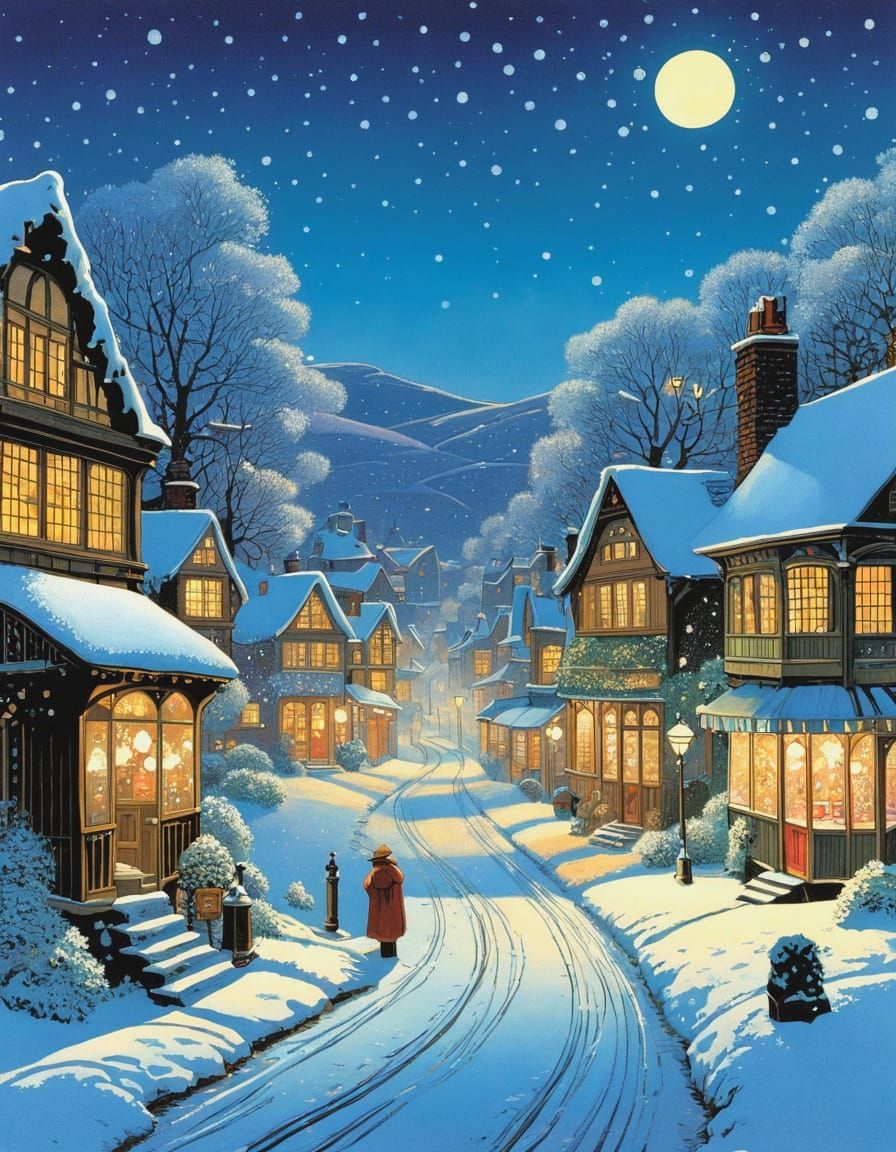 Whimsical oil painting.