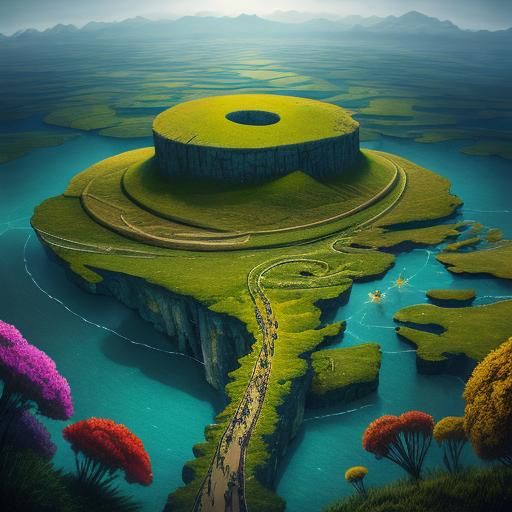 Surreal Landscape of Wonder and Joy