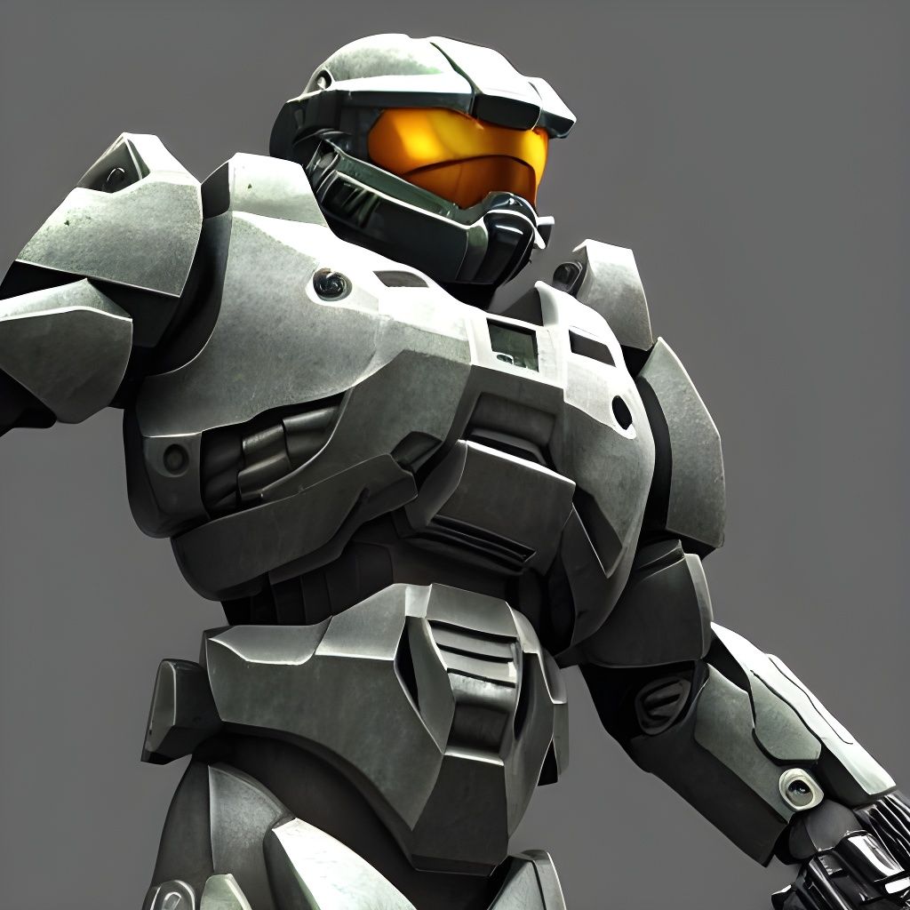 Master Chief 3D Rendering Artstation Style
