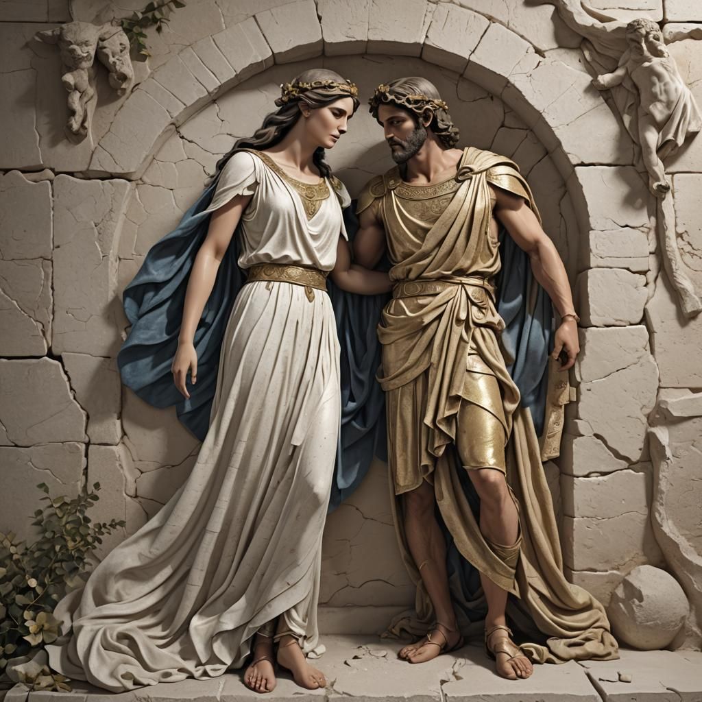 Selene and Endymion in Ancient Greece: A 3D Render