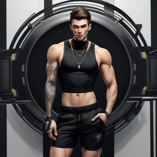 Handsome Humanoid Robot Ready to Serve