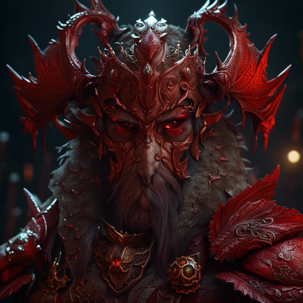 Blood-Red Commander Igris: Detailed Fantasy Art