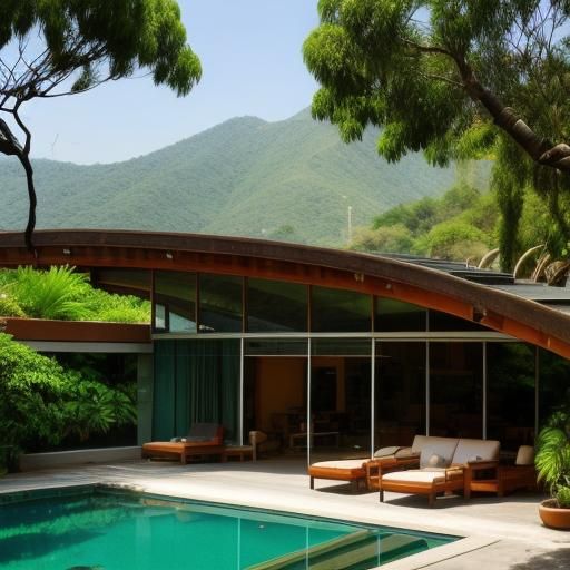 John Lautner House Acapulco with Boho Interior