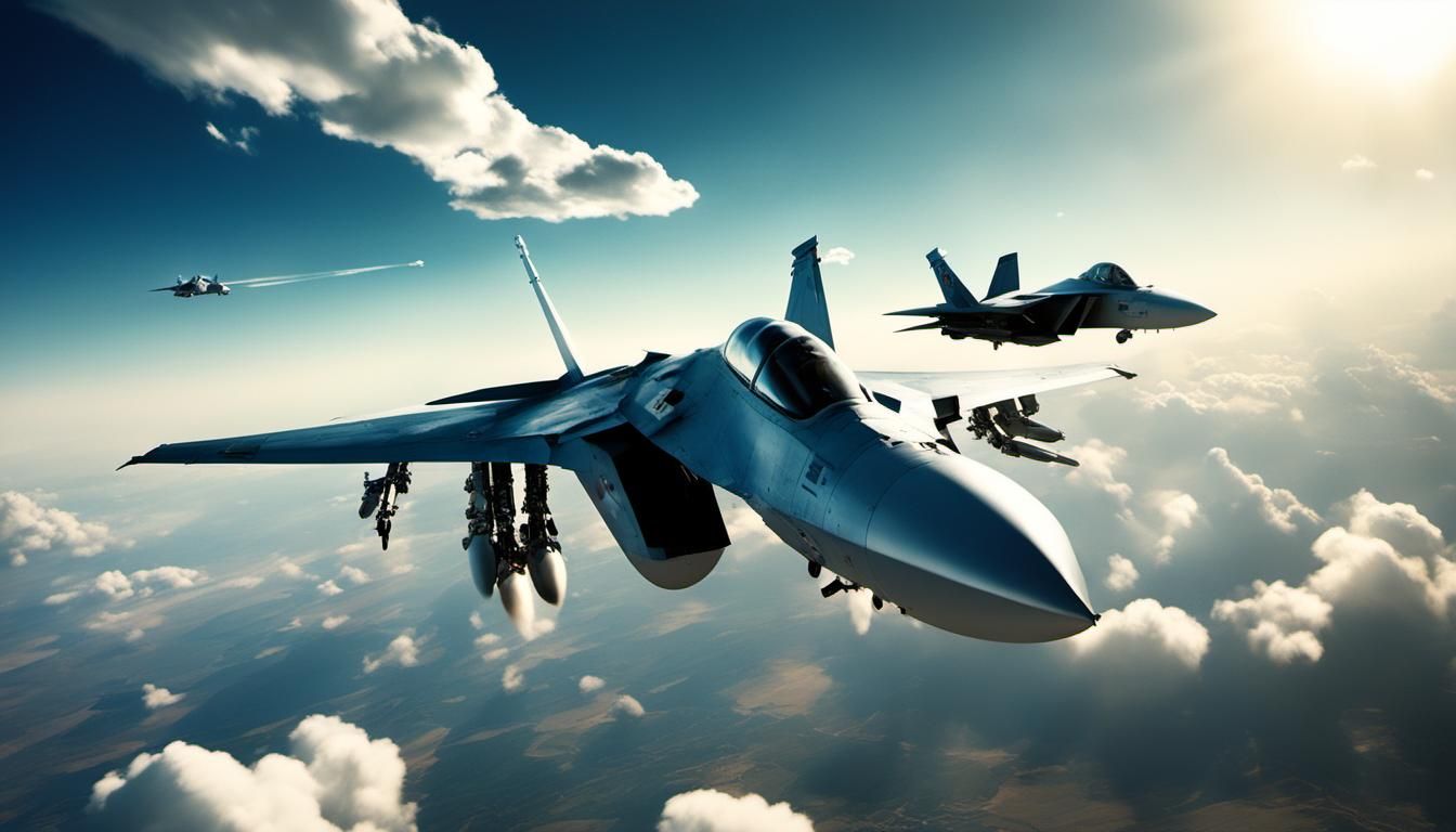 F14 Aircraft in Flight: Realistic Anime Style