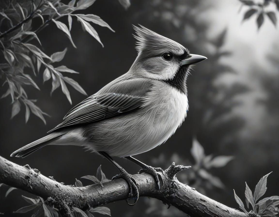 Hyperrealistic Cottagecore Landscape with Bird Portrait in F...