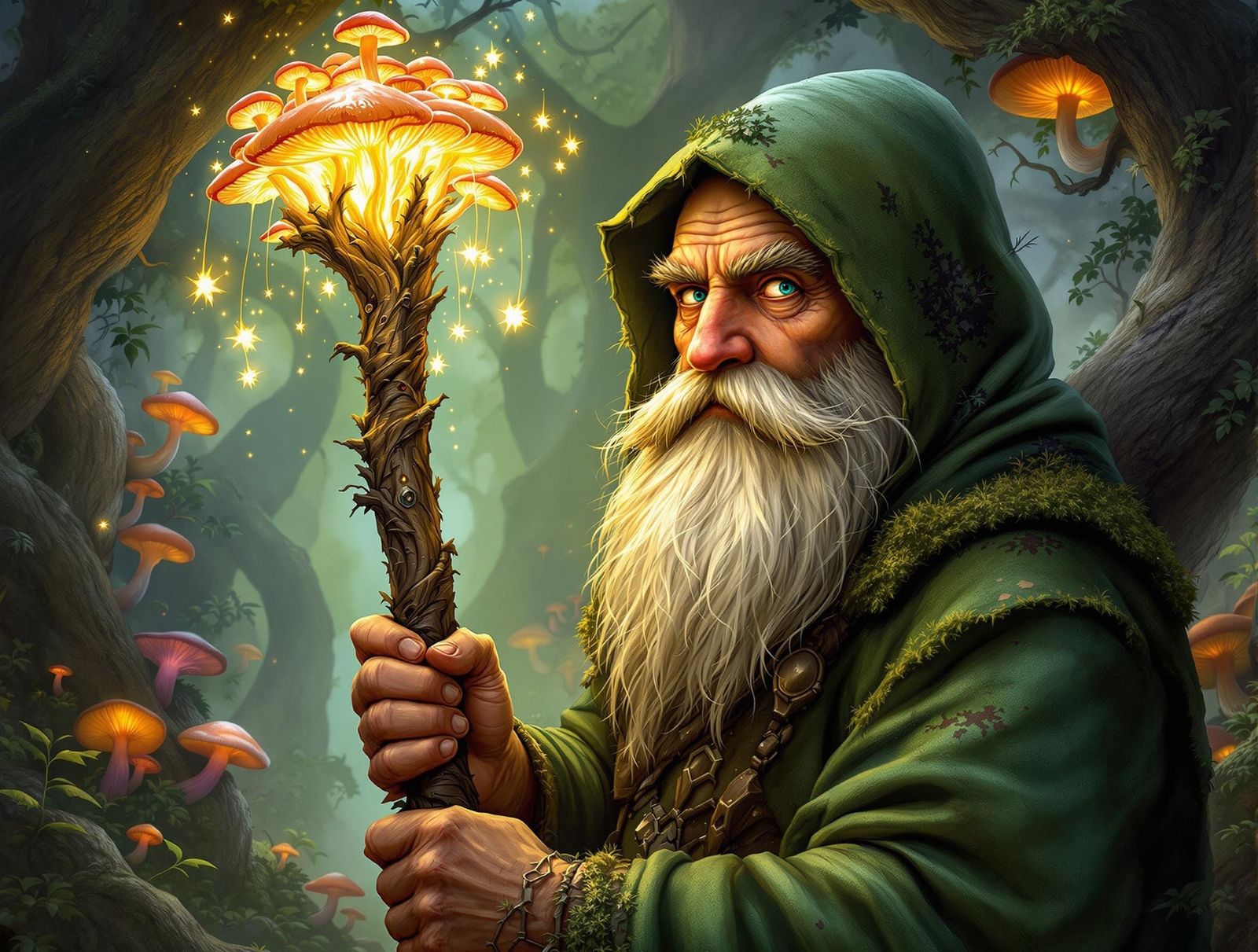 Wise Gnome Druid Master of Enchanted Forest
